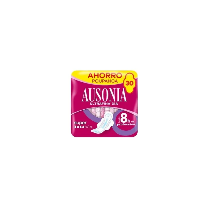 Ausonia Ultrafina Super Hygienic Pads With Wings 30 Units