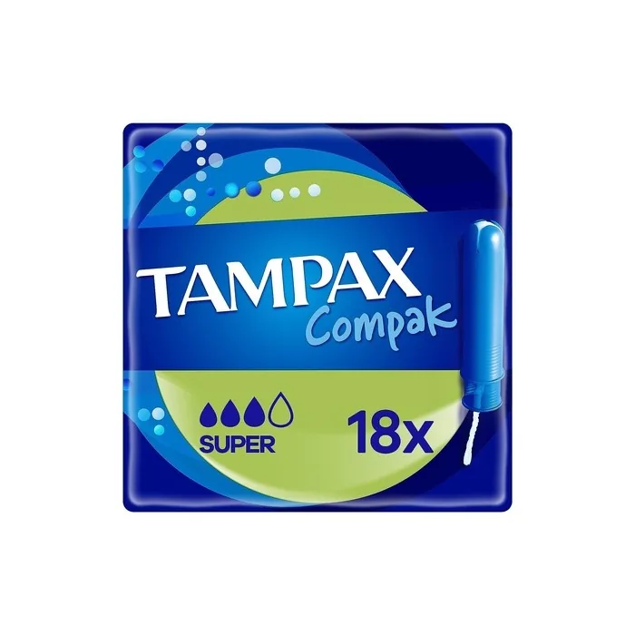 Tampax Compak Super Tampons with Applicator 18 Tampons Super Absorbent