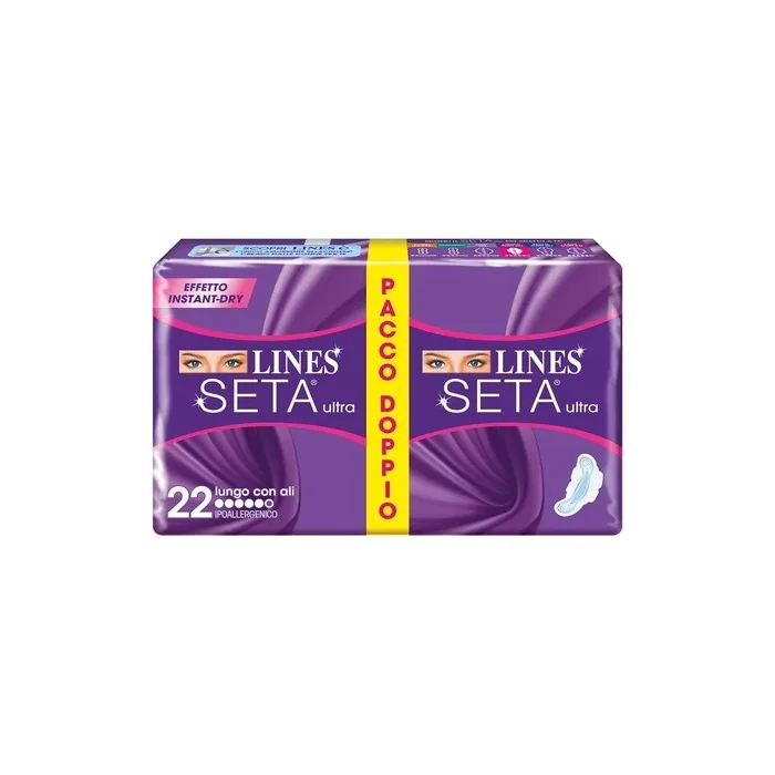 LINES Silk Extra Long Liners with Wings 22 Pieces