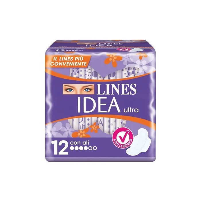 Lines Idea Ultra Sanitary Pads with Wings