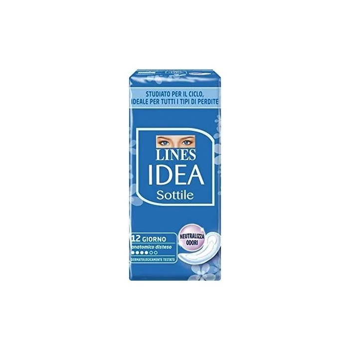 Idea Sottile Anatomical Day Absorbent 12 Pack