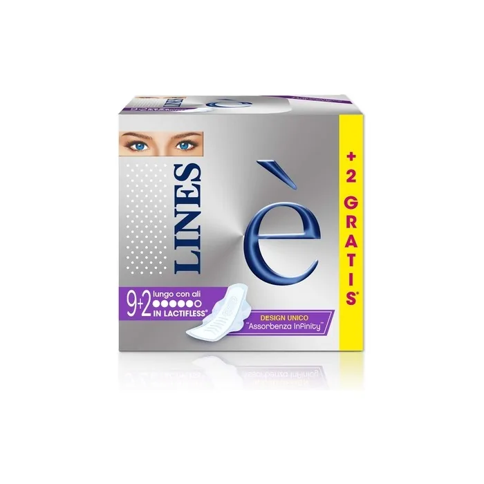 Lines Lungo Sanitary Napkins with Wings 92 Pieces