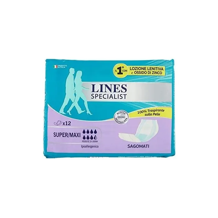 Lines Specialist Incontinence Pads for Men and Women - Pack of 12
