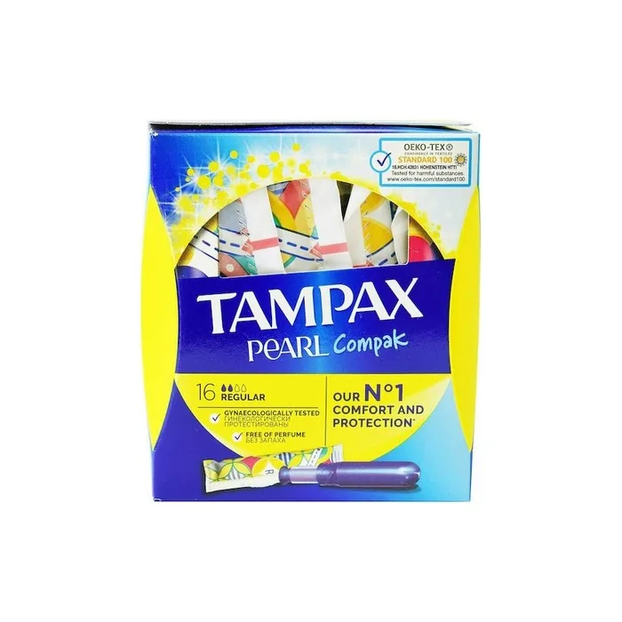 Tampax Compak Pearl Regular Tampons 16 Pieces