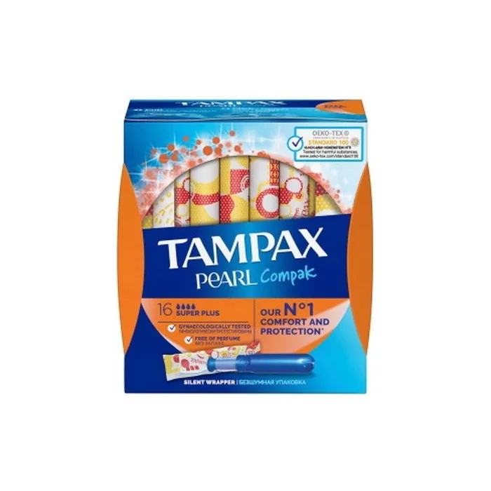 Tampax Compak Pearl Super Plus Tampons - 8 Count