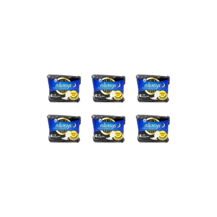Always Ultra Secure Night Pads with Wings Size 4