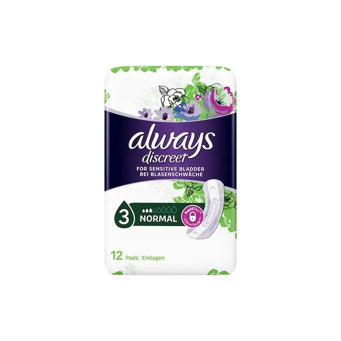 Always Discreet Normal Pads No 3 12 Pads