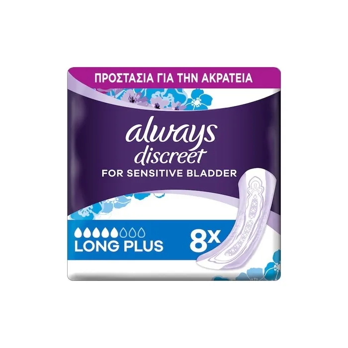 Always Discreet Long Plus Pads 8 Count