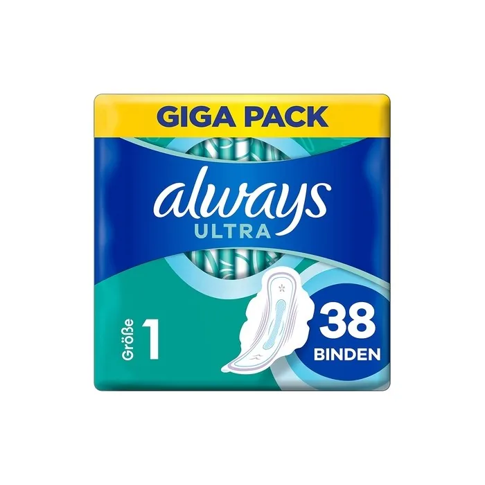 Always Ultra Thin and Super Absorbent Women's Pads with Wings Size 1
