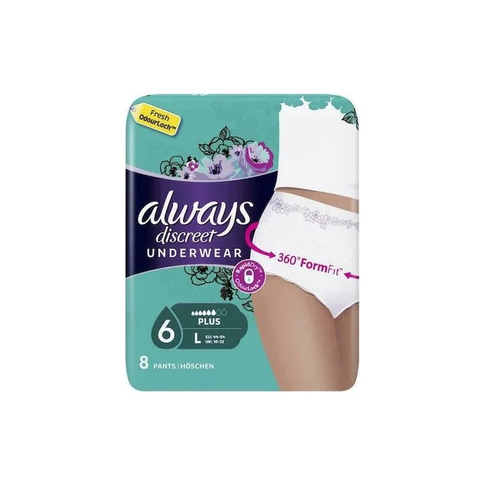 Always Discreet Pants Plus Large 8 Pieces