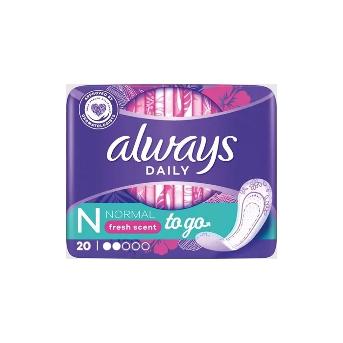 Always Always Dailies Fresh Scent Normal To Go 20 S
