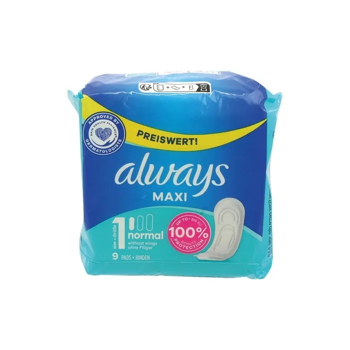 Always Saninapkin Maxi Classic 9pc Value Pack