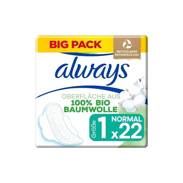 Always Cotton Protection Ultra Normal Sanitary Pads with Wings 22 Pieces