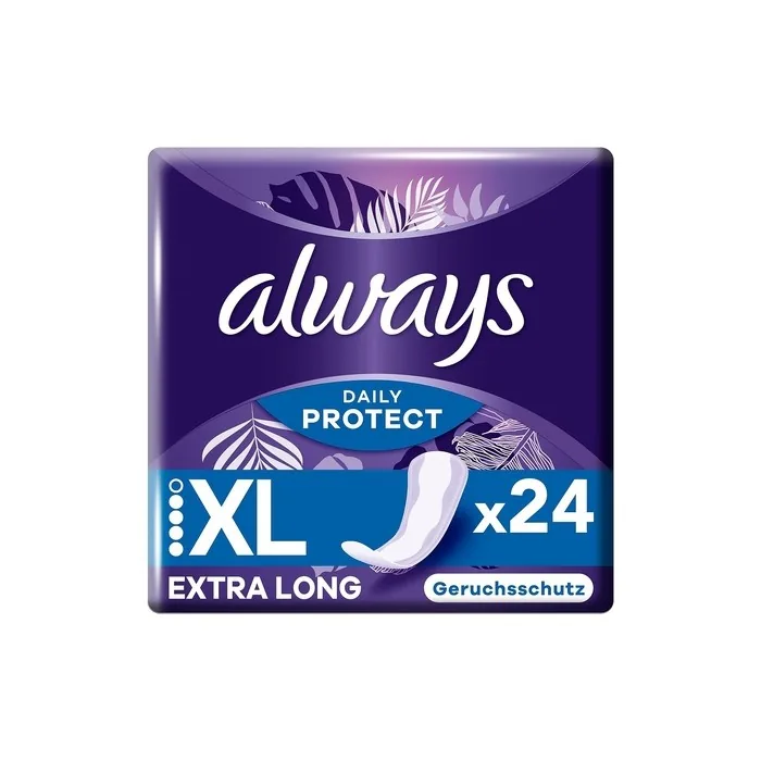 Always Dailies Protect Damen Extra Long Panty Liners Odor Protection Breathable Flexible