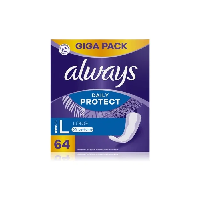 Always Daily Protect Long Panty Liners Unscented 64 Pcs