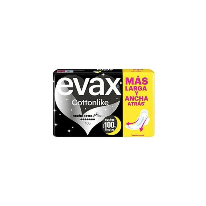 Evax Cottonlike Extra Winged Night Pads 10 Units