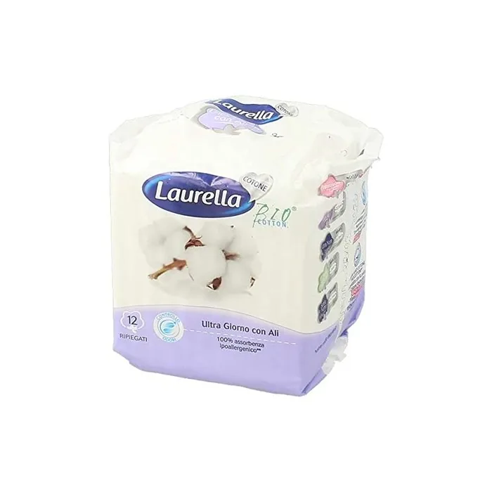 Laurella Bio Cotton Ultra Day with Repaired Wings 12 Pieces