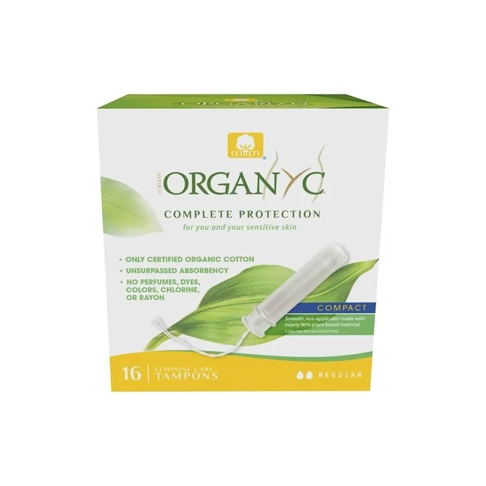 ORGANYC Compact Regular Applicator Tampons Regular