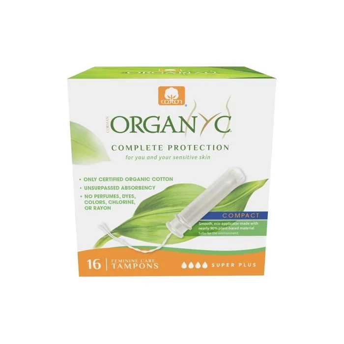 ORGANYC Compact Super Plus Applicator Tampons 16 Count