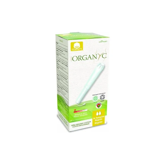 Organyc Organic Cotton Tampons with Applicator Regular 16 Pack