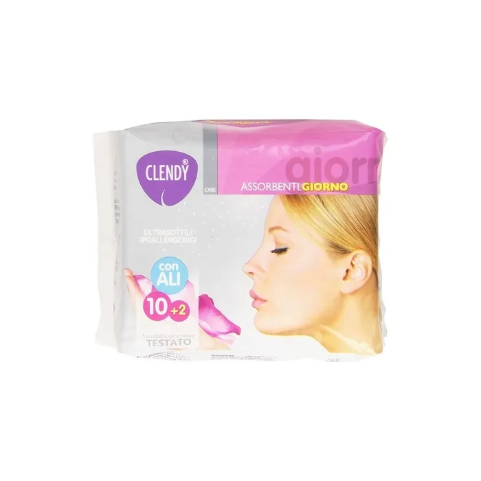 Clendy Girono Absorbent Slim Hypoallergenic with Wings 12 Absorbent