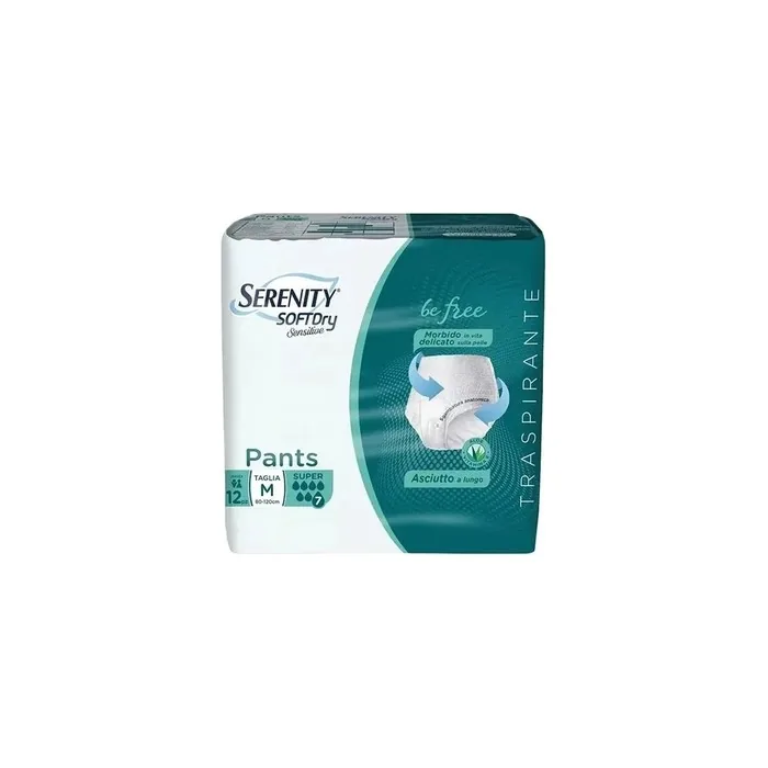 Serenity Pants Softdry Sensitive Super Size M 12 Pieces