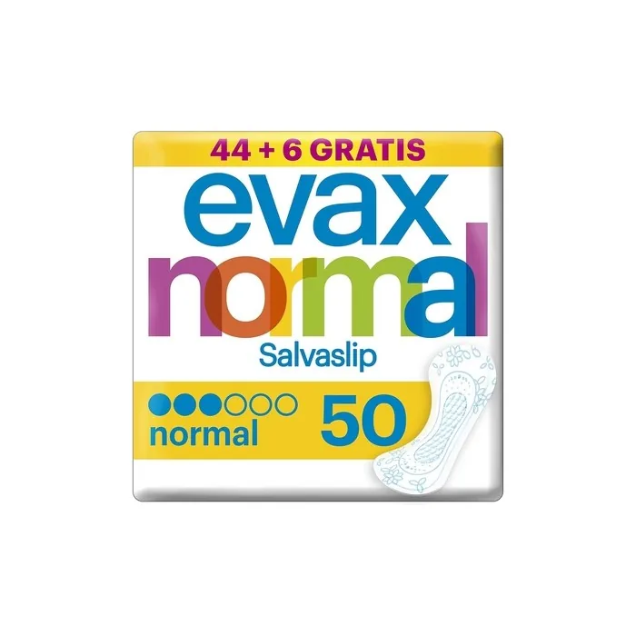 EVAX Salvaslip Normal Panty Liners 50 Count Cotton Fragrance Free