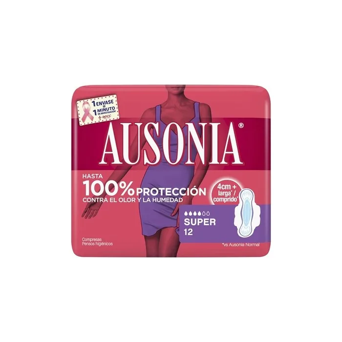 Ausonia Damenbinden Super with Wings 12 Units 12 Pieces