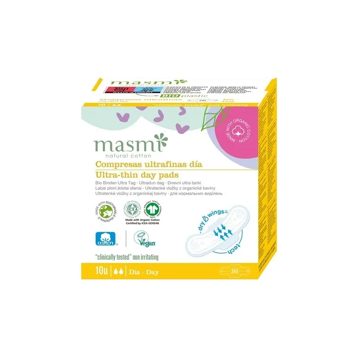 Masmi Natural Cotton Organic Cotton Pads 10 Pieces