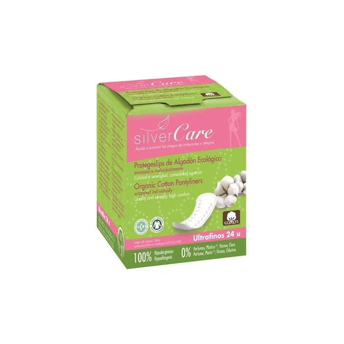 Silver Care Ultra Thin Organic Cotton Sanitary Pads - 24 Pieces