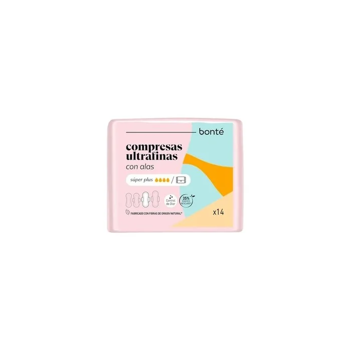 Bonté Ultra-thin Compress with Wings Super Plus 14 Pieces