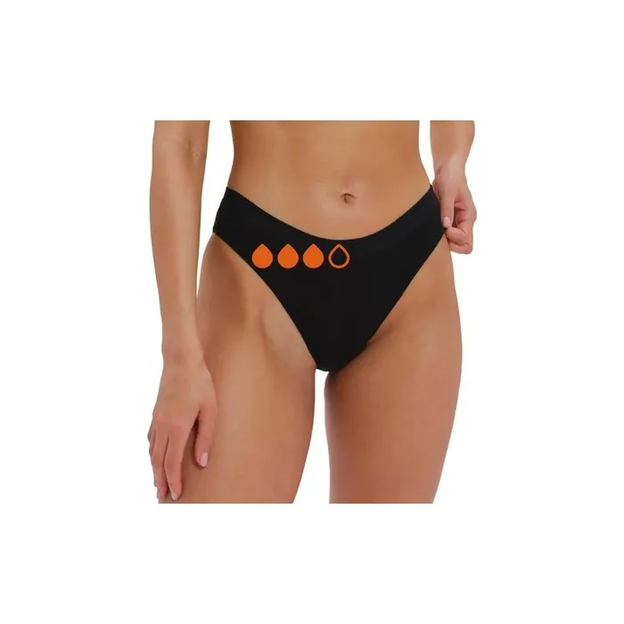 SNUGGS Letter Period Underwear Heavy Bleeding Thin and Absorbent Menstrual Underwear Made in EU Tencel Lyocell Sustainable Alternative to Tampons and Sanitary Pads - Size S