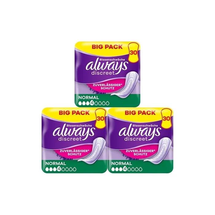 Always Discreet Incontinence Pads for Women Normal - Pack of 30