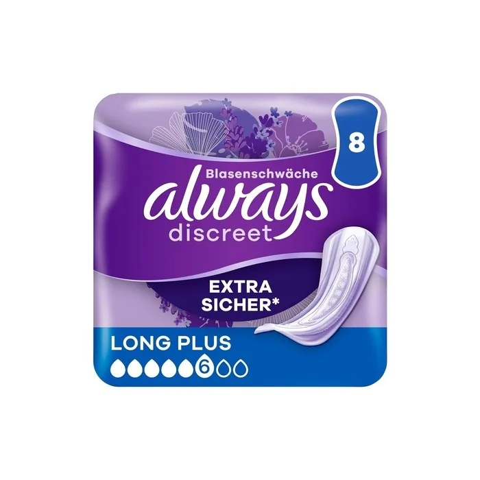 Always Discreet Incontinence Pads for Women Long Plus