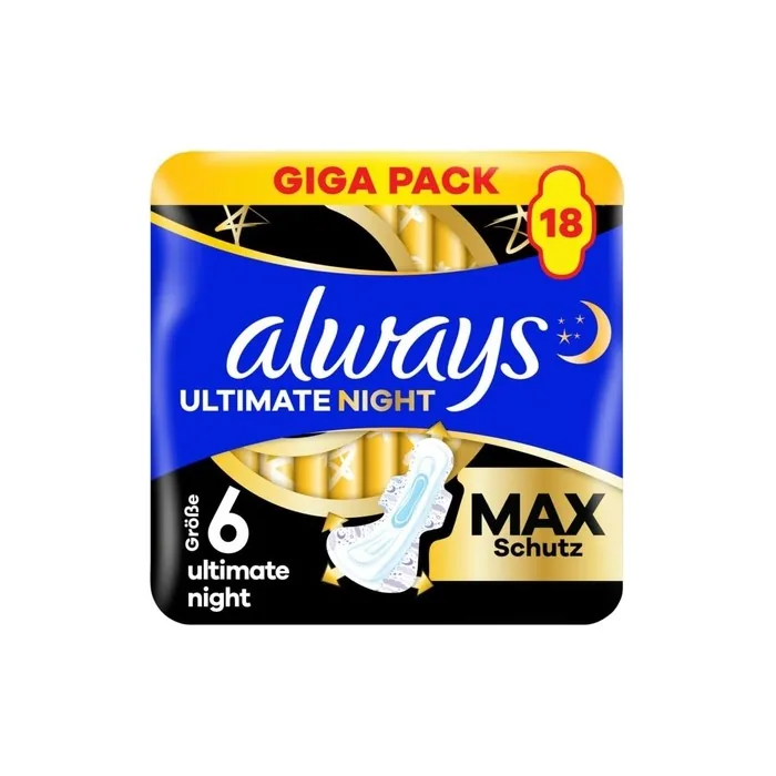 Always Ultimate Night Sanitary Pads Size 6 with Wings
