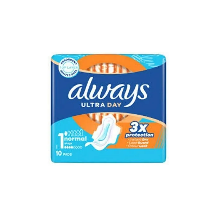 P&G Always Ultra Day Normal Sanitary Pads with Wings 10 Pieces