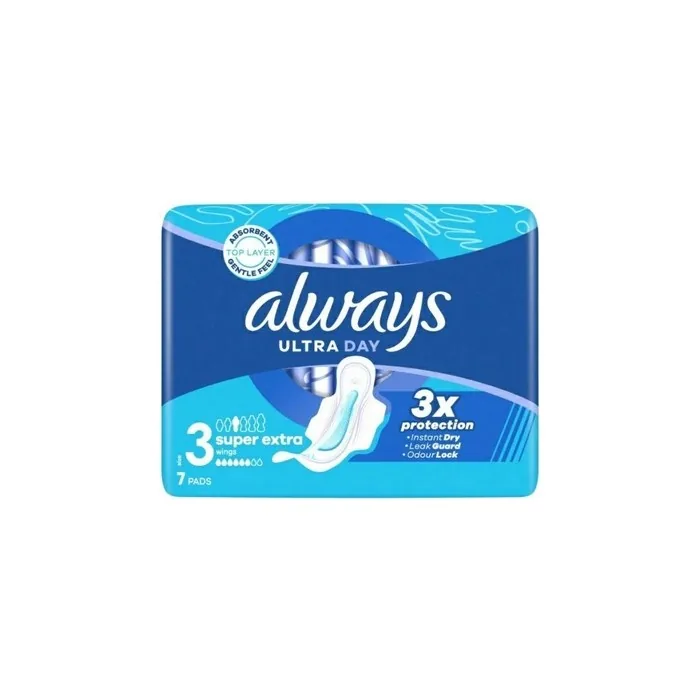Always Ultra Super Extra Night Women's Pads with Wings - 7 Count