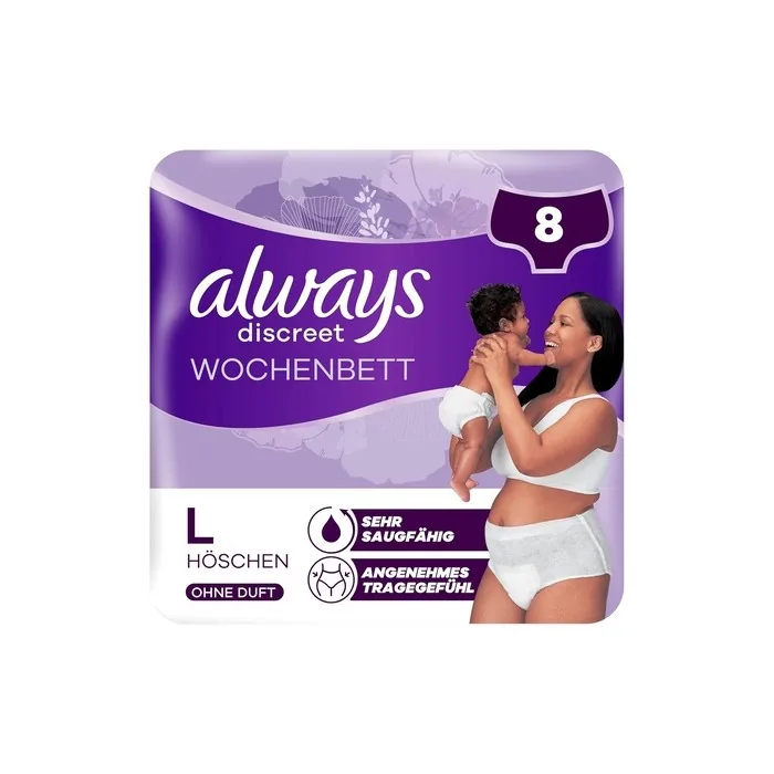 Always Discreet Postpartum Panties L