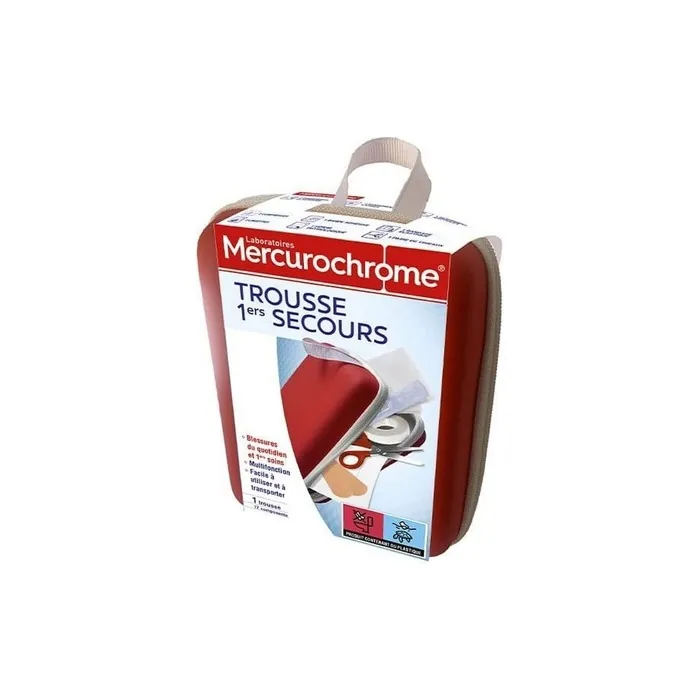 Mercurochrome First Aid Kit for Daily Injuries - 17 Components