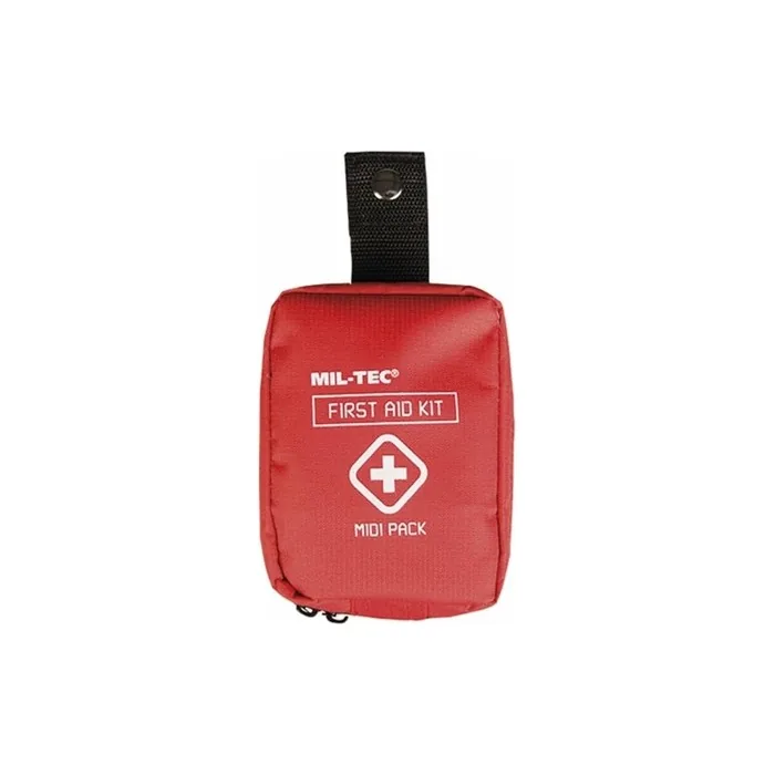 Mil-Tec First Aid Pack Midi Red 15 x 10 x 4 cm - Portable Emergency Kit