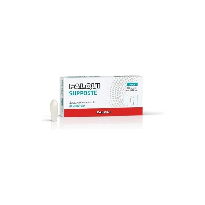 Falqui Glycerol Adult Evacuating Suppositories 18 Suppositories 2500mg