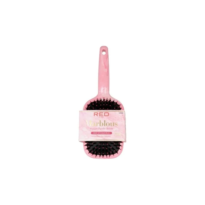 Red Kiss Marblous Boar Square Paddle Brush