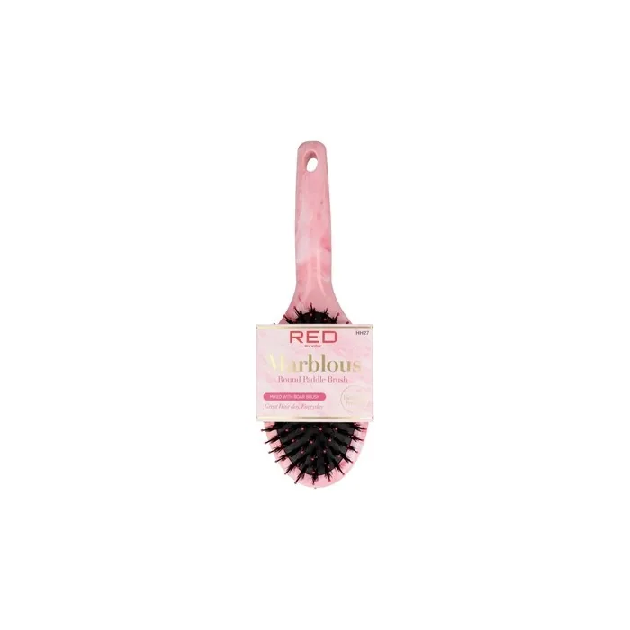 Red Kiss Marblous Boar Round Paddle Brush