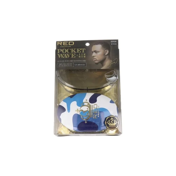 Red Kiss Premium Designed Pocket Boar Brush Blue