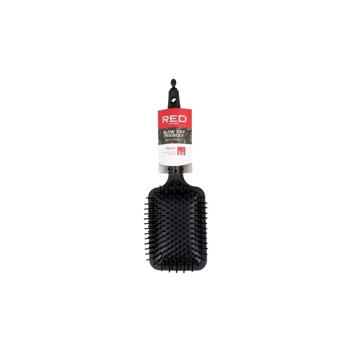 Red Kiss Rubberized Paddle Brush Square Perfect For Styling And Detangling Hair