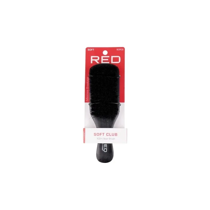 Red Kiss Professional 100 Boar Soft Club A Premium Hair Brush For Smooth Styling