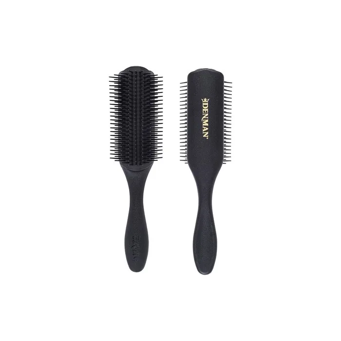 Denman Hair Brush with 9 Rows of Bristles Black