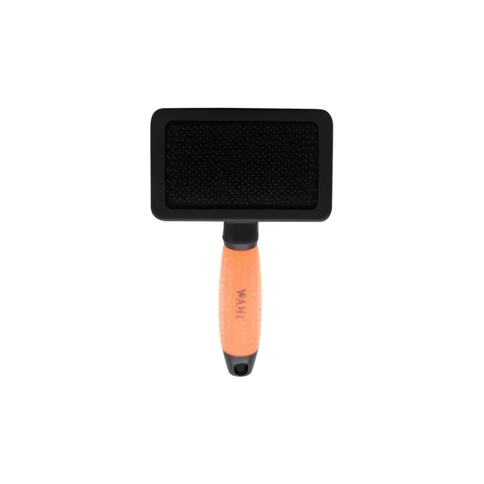 Wahl Large Slicker Brush for Dogs and Cats - Ergonomic Handle, Stainless Steel Bristles, Orange
