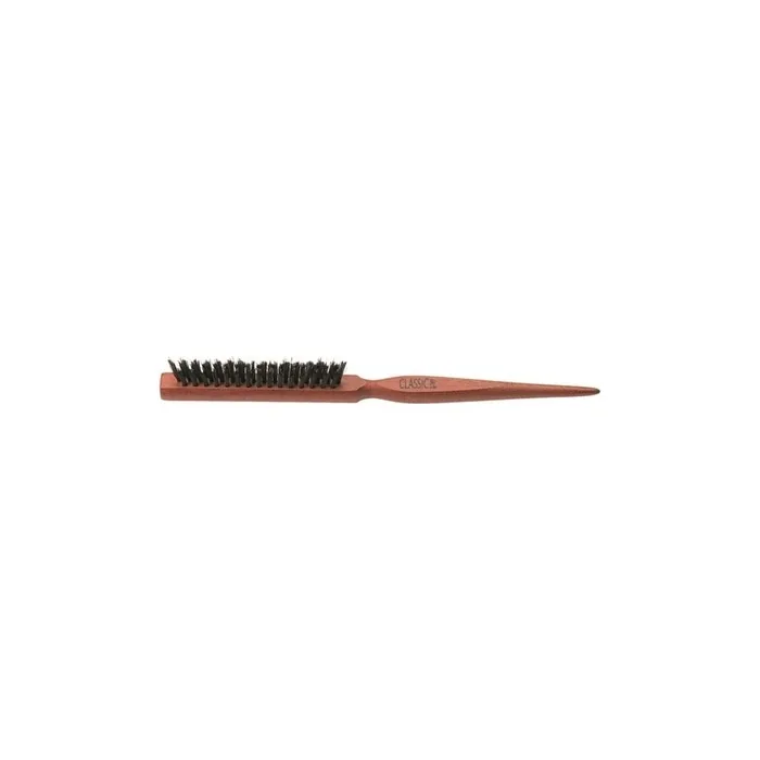 Sibel Classic 50 Hairbrush with 100% Boar Bristles and Wooden Handle - Orange