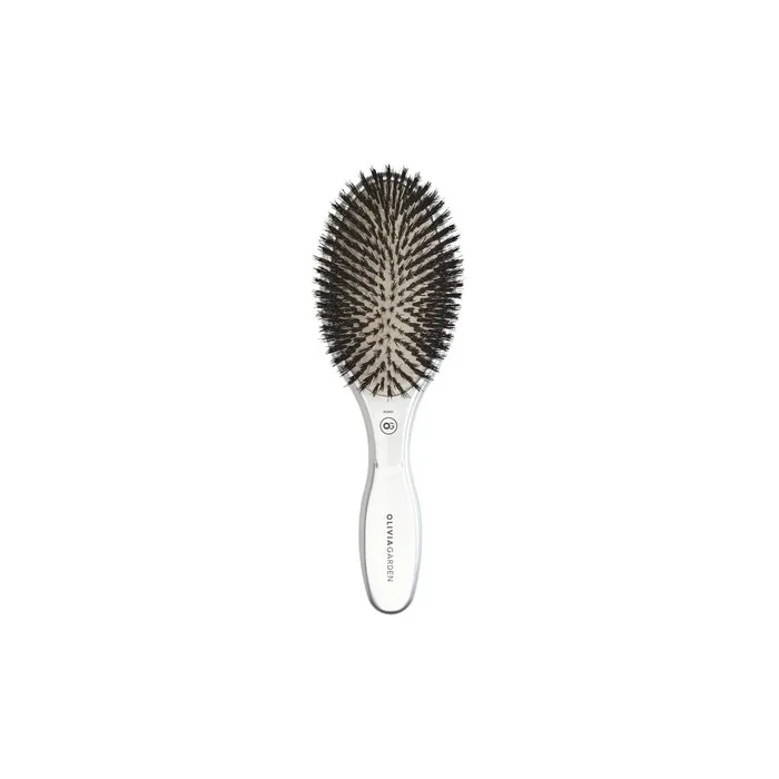 Olivia Garden Expert Care Oval Silver with Wild Boar Bristles